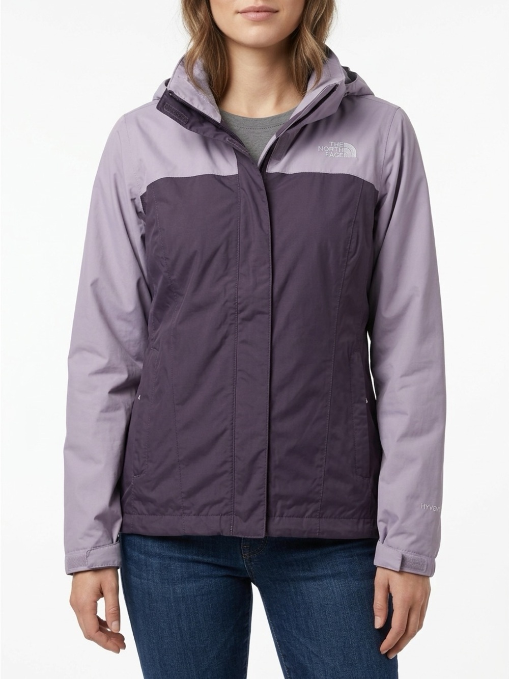 The North Face CYB3 HyVent Waterproof Fleece Lined Jacket Purple S